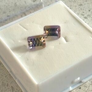 Matched pair of Bolivian Ametrine